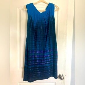 Blue patterned dress